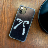 RIBBON KNIT HARD JELL CASE _BLACK