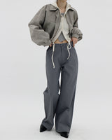 ベルクロルーズワイドパンツ / Velcro loose wide pants (2color)
