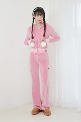 VELVET BING BONG TRAINING HOODY (PINK)