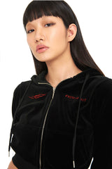 ベルベットフレームフーディージップアップ  / Velvet Flame Hoodie Zip-up (4168719106166)