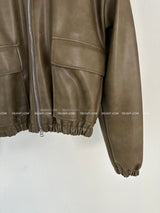 Big Pocket Vintage Leather Jumper