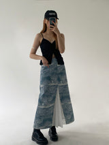 (L/S Collection) Annual Ring Lace Skirt