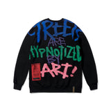 20 GRAFFITI OVERSIZED HEAVY SWEAT CREWNECK WHITE / BLACK (4626253054070)