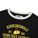 YOUTHHOSTEL GRAPHIC SEMI CROP T-SHIRT [BLACK]