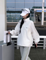 [BELLIDE MADE] スポーティーハーフジップアップナイロントレーナー