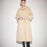 バルマカンボウクルコート / Balmacaan boucle coat beige