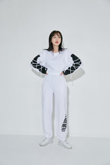 ストリングロングスリーブクロップTシャツ  /(9069) X-String Long Sleeve Crop Tee