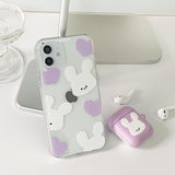ビッグモチラビットパープルフォーンケース / Big Mochi Rabbit purple Phone Case
