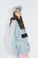 コージーフーデッドアノラックジャケット/BSR2223FWJK084 COZY HOODED ANORAK JACKET GRAY