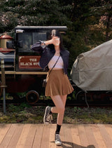 [Bellide made/2Size/Non-Fade] Slim Two-Way Denim Crop Jacket