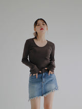 アーリーリブドTシャツ / Early Ribbed T-shirt (3color)