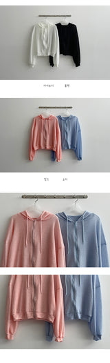 ロングサマーニットフードジップアップ / Longf Summer Knit Hooded Zip-Up