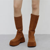 Sophie Velvet Square Long Boots