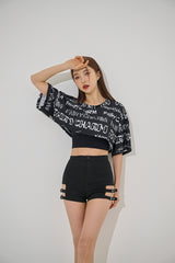 ペア半袖クロップTシャツ/(9194) Pair Short Sleeve Crop Tee