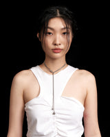 LOOF TIE NECKLACE SILVER