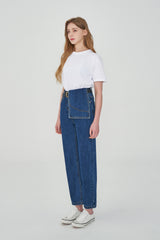 ストレートフィットウエストカバードデニムパンツ / STRAIGHT FIT WAIST COVERED DENIM PANTS [6872]