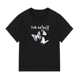 フォーデイアウトロゴバタフライスリムショートスリーブTシャツ/FOR DAYOUT Logo Butterfly Slim Short Sleeve Tee