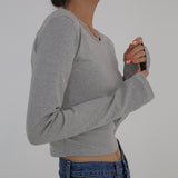 [MADE] Cropped Warmer Slit Sleeve T-Shirt