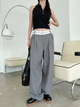 オビカラーマッチングスラックス / Obi color matching slacks (2color)