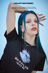 ネバーダイクロップTシャツ / NEVER DIE CROP T-SHIRTS(BK)