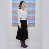 Claire shirring long skirt (6684264464502)