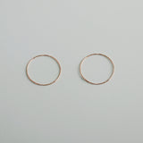 14K GOLD 27MM PIPE RING EARRING (6680545198198)