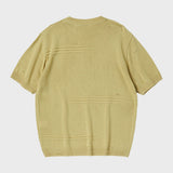 ボリュームラインハーフスリーブニット/VOLUME LINE HALF SLEEVE KNIT (OLIVE)