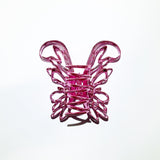 Pink butterfly hairpin