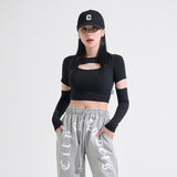 ウォーマーブラックホールクロップTシャツ / TOP(9136) Warmer Black Hole Crop Tee