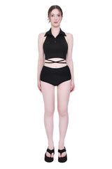 ツイストビキニショーツ/twist bikini shorts (black)