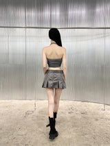 コーティングミニプリーツスカート / 939. Coating mini pleats skirt (2color)