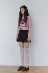 ローズプリント長袖Tシャツ / Rose Print t (3 colors)