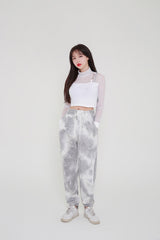 シースルービッグクロップTシャツ/TOP(8218) see-through big crop Tee