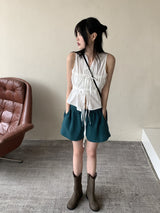 モンニーサマーエンボススリーピースショーツ / Mongni summer embossed three-piece shorts