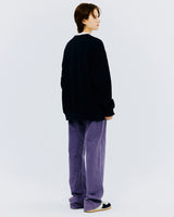 チケットマシンタイポスウェットシャツ/THICKET MACHINE TYPO SWEATSHIRT-NAVY