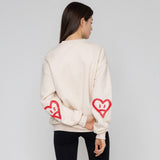 エルボー スプレー ハート スマイル スウェットシャツ / Elbow Spray Heart Smile Sweatshirt
