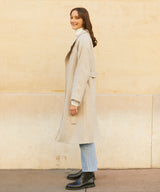 ウールブレンドローブコート/RCH wool blended robe coat light gray
