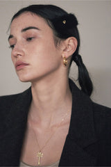Square Angora Hairpin (Black)