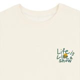 Drawing Letter Flower Smile Sweatshirt_Green Logo