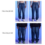 BRUSH WASHING DENIM RELAXFIT-BLUE