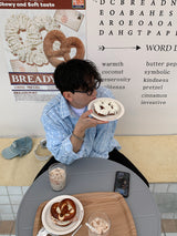 ボーイリンクルシフォンスクエアチェックシャツ