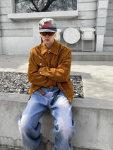 No.0026 HQ flocking trucker JK (3color)