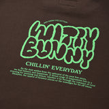 キルシーウィティーバニーレタリングスウェットシャツ / WITTY BUNNY LETTERING SWEATSHIRT [DARK BROWN] (6671651111030)
