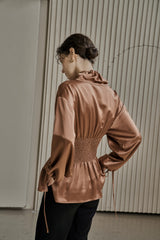 シーモアストリングブラウス/SEYMOUR STRING BLOUSE_BROWN