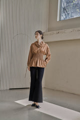 ブーツカットウールパンツ/BOOT-CUT WOOL PANTS_BLACK