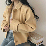 [Original 100!!/Low X] Softer than handmade, Butter Collar Short Coat / Jacket;5col