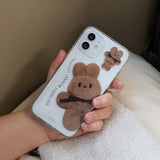 ジャイアントバニーダンダンジェリーハードアイフォンケース/Giant Bunny Dung dung Jelly Hard phone case BROWN