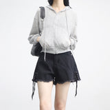 Rant see-through linen zip-up
