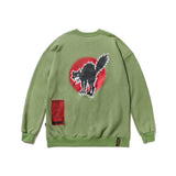 CAT OVERSIZED HEAVY SWEAT CREWNECK OLIVE / BLACK (4626253971574)