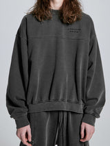 WASHED SWEATSHIRT - BLACK (4622874443894)